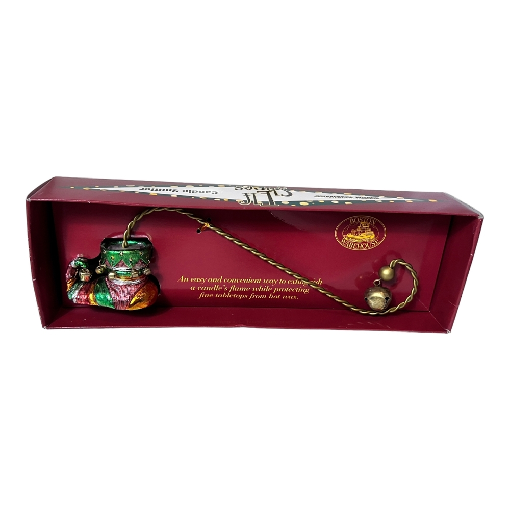 Boston Warehouse Elf‎ Shoes metal candle snuffer NEW Holiday decor Christmas